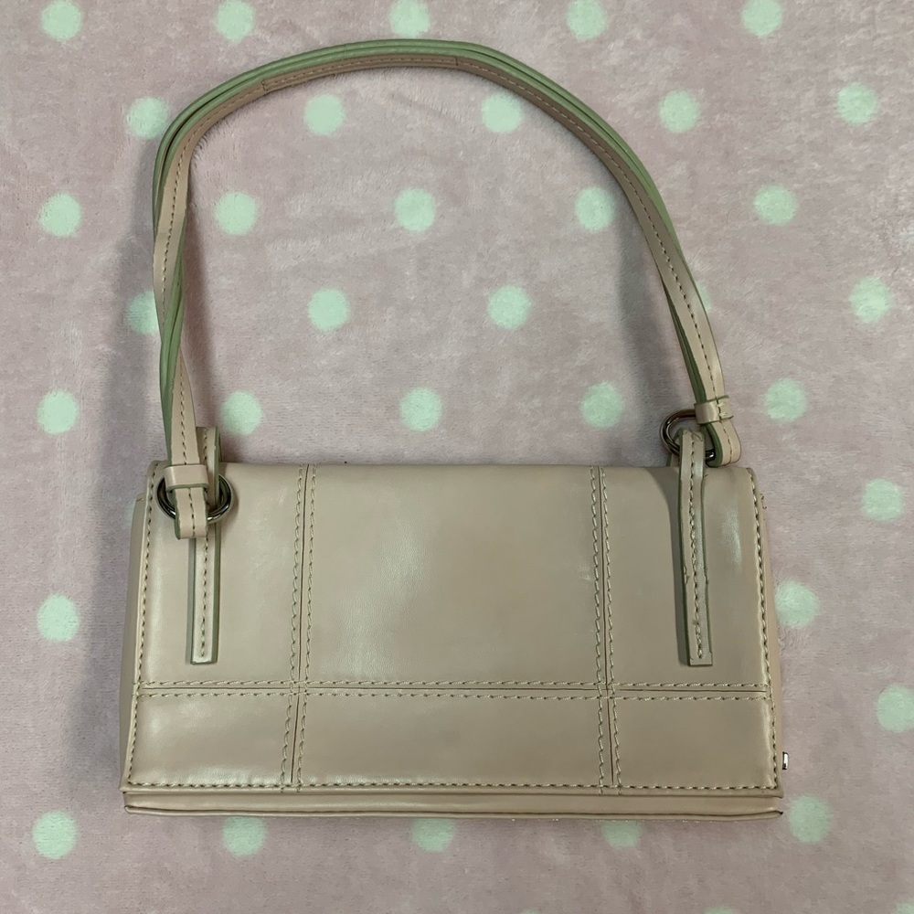 Nine‎ West pale pink vegan leather micro purse handbag Y2K
